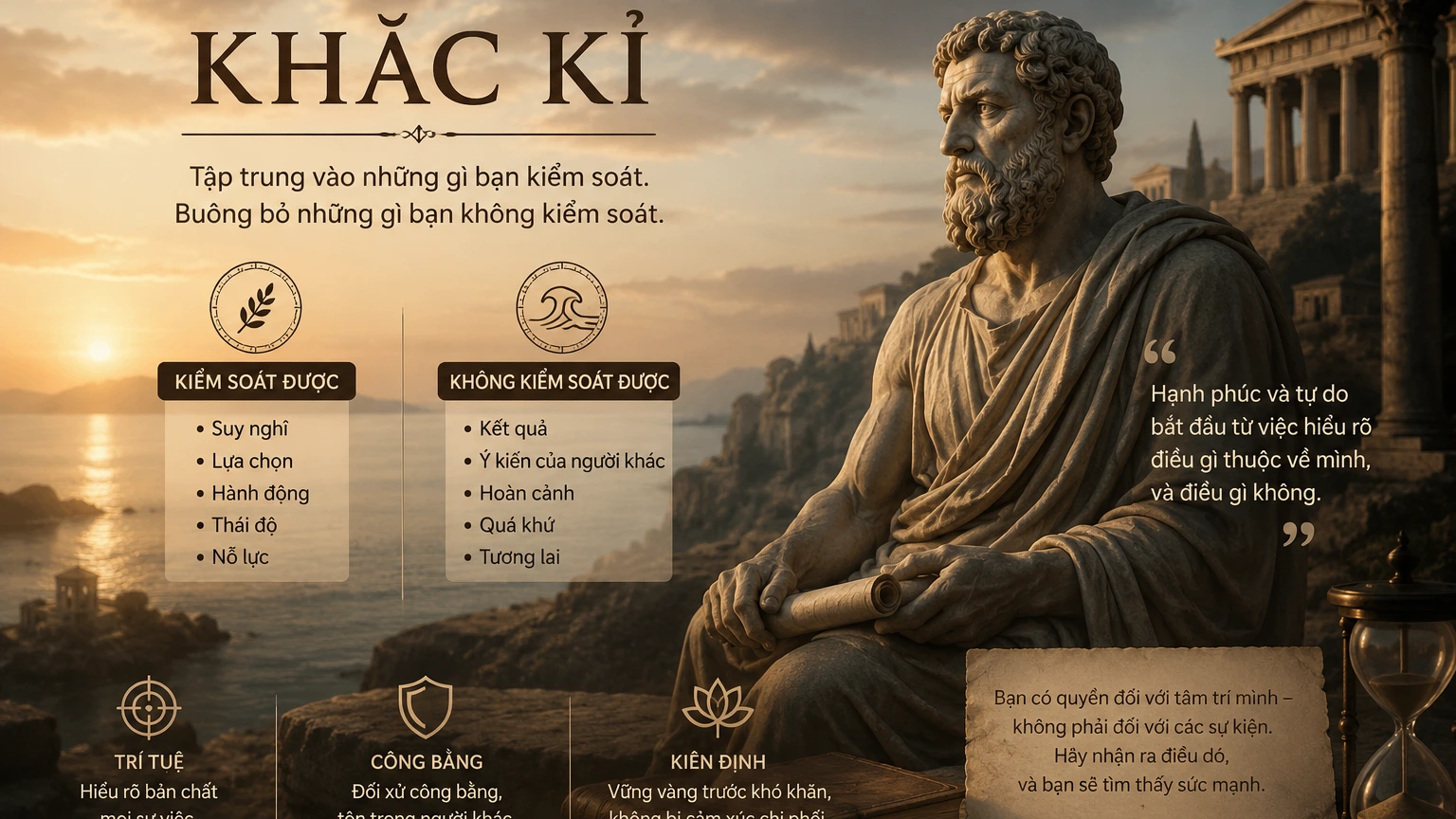 Chủ nghĩa Khắc kỷ: Bộ giáp tinh thần "xịn sò" của người xưa — và nó vẫn đang cứu chúng ta đến tận hôm nay!