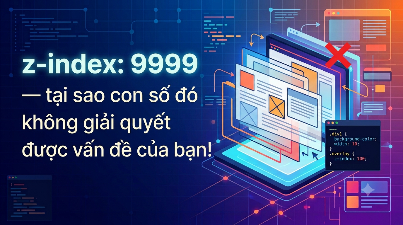 z-index: 9999 — tại sao con số đó không giải quyết được vấn đề của bạn!