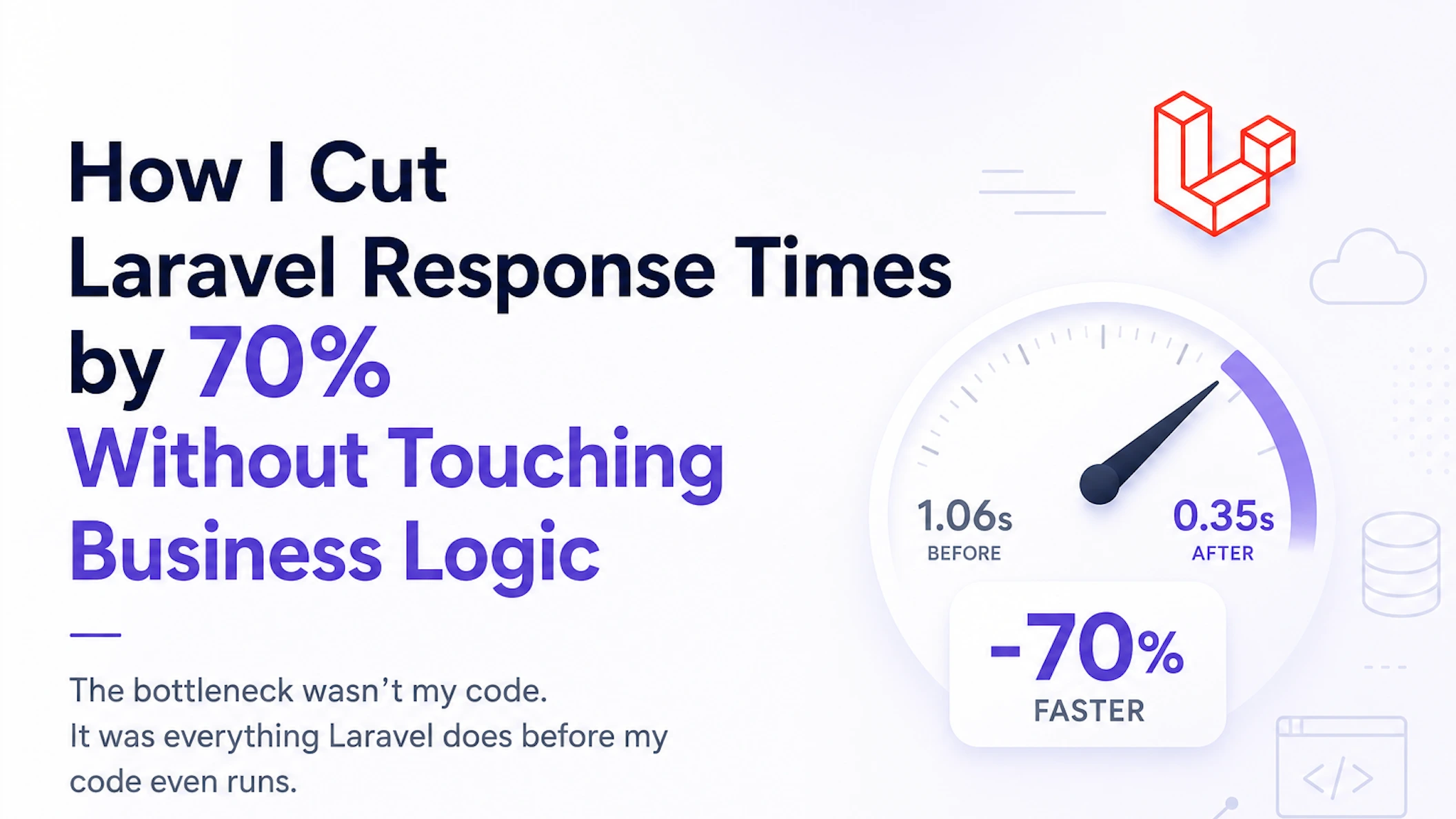 How I Cut Laravel Response Times by 70% Without Touching Business Logic